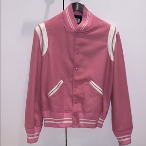 Saint Laurent Teddy Jacket in Pink